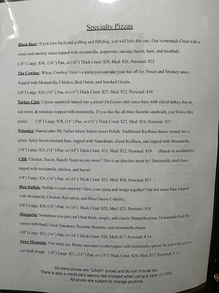 Puterko's Family Pizzeria Menu image 1